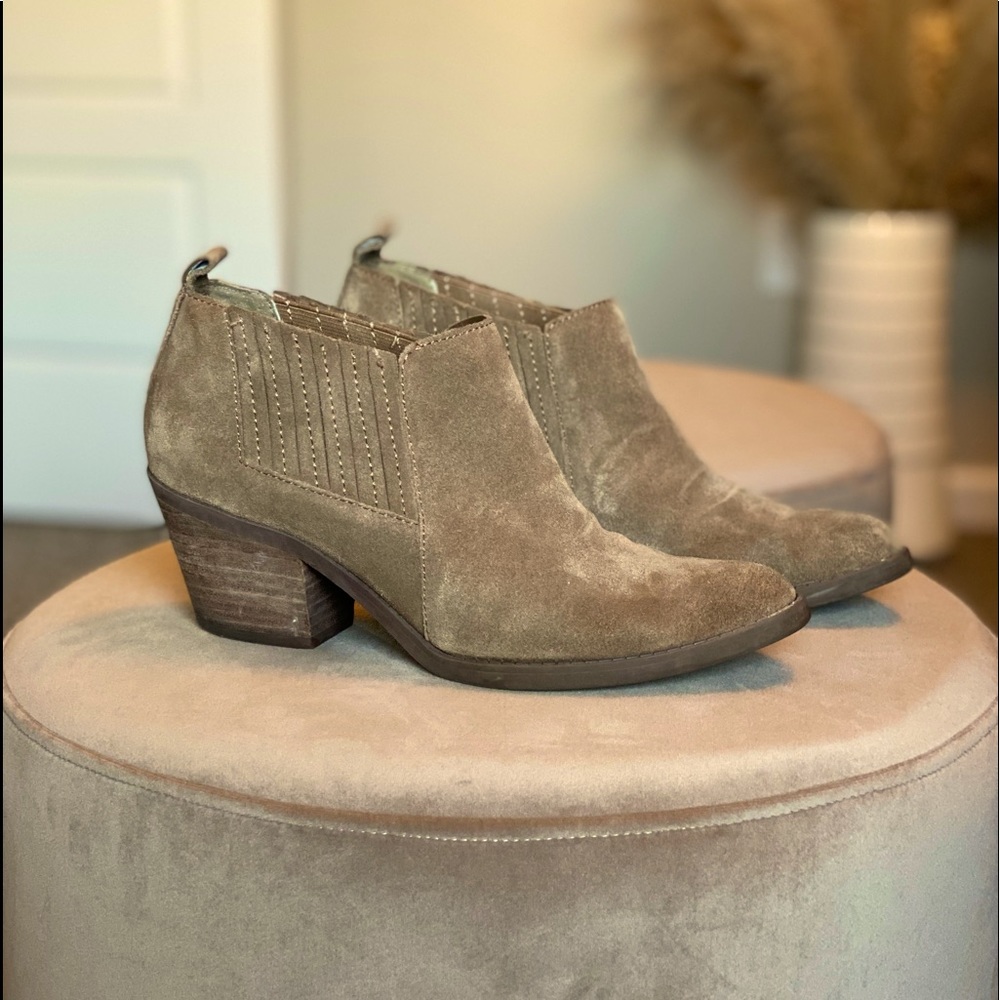 Dolce Vita Nude Suede Booties